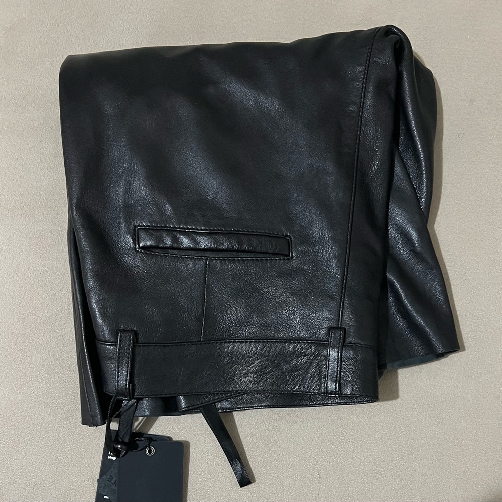 Bod & Christensen Black Lambskin Leather Pants